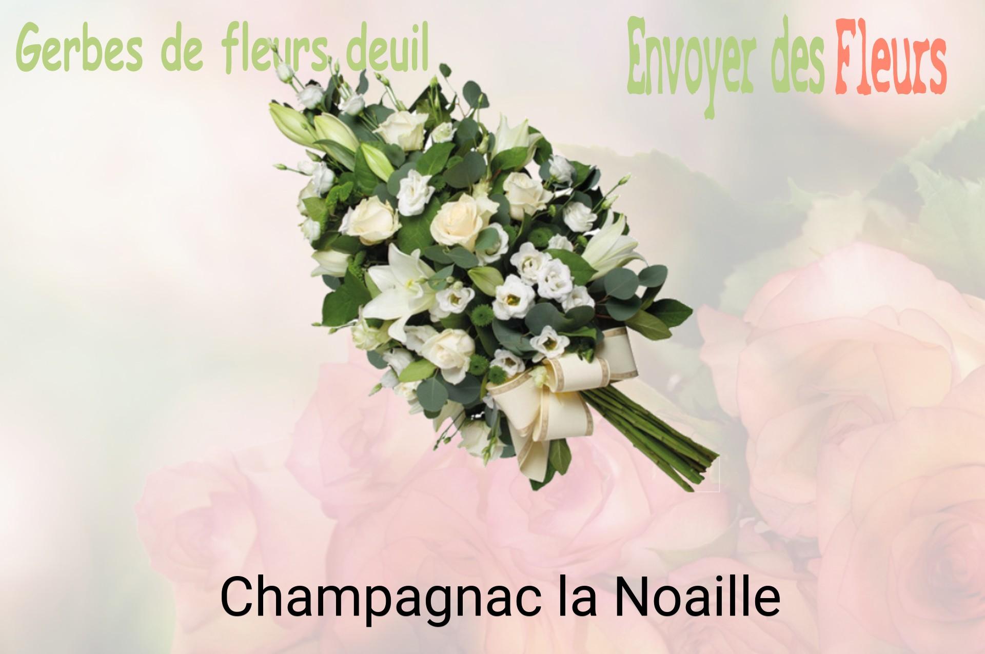 Gerbe de fleurs de deuil livrée à Champagnac-la-Noaille